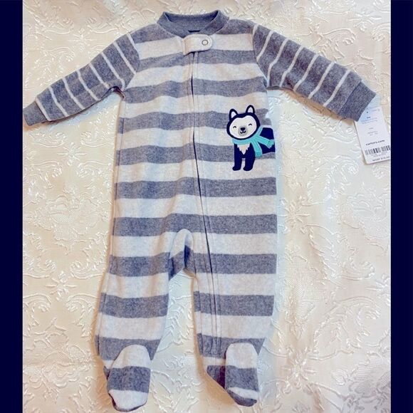 🎉Carter’s  baby boy zippered jumpsuits  size 3 M - Picture 1 of 8